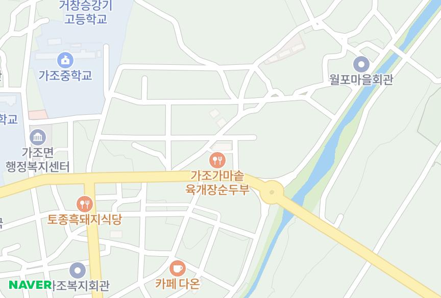 경상남도 거창군 가조면 수월리 전원 위치·실거래 시세 지도