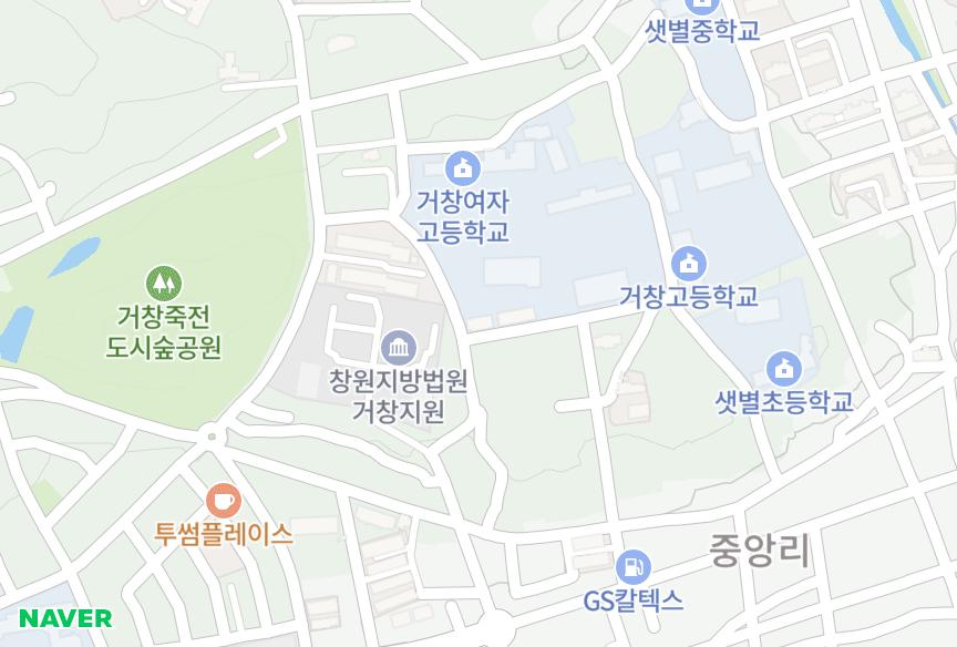 경상남도 거창군 거창읍 중앙리 대성네오빌1차 위치·실거래 시세 지도