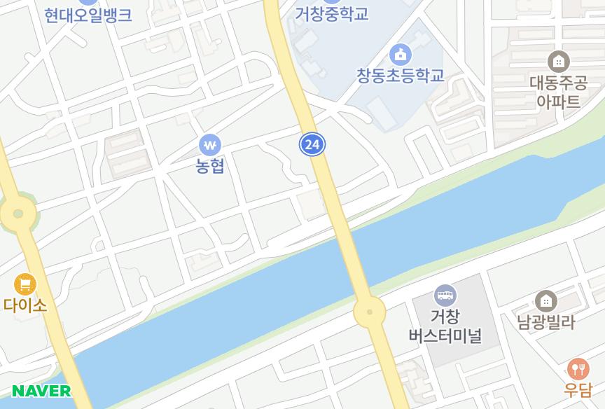 경상남도 거창군 거창읍 대동리 한흥스포렉스 위치·실거래 시세 지도