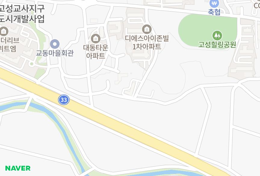 경상남도 고성군 고성읍 교사리 하이캐슬4차 위치·실거래 시세 지도