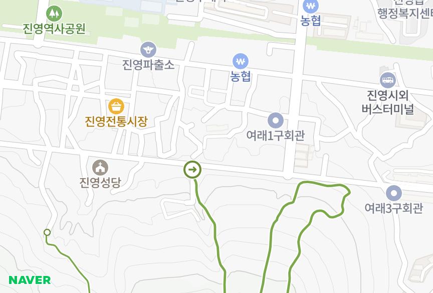 경상남도 김해시 진영읍 여래리 현대그린파크맨션 위치·실거래 시세 지도
