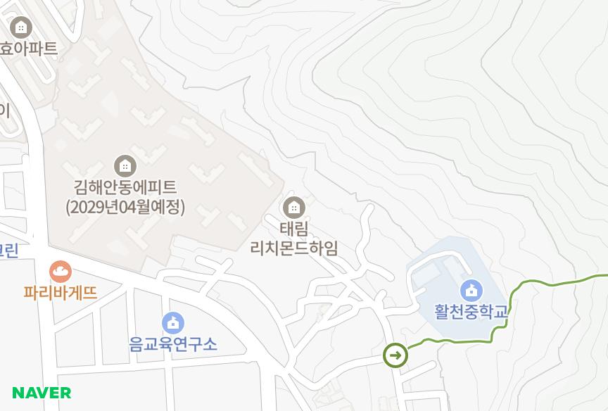 경상남도 김해시 지내동 태림리치몬드하임 위치·실거래 시세 지도