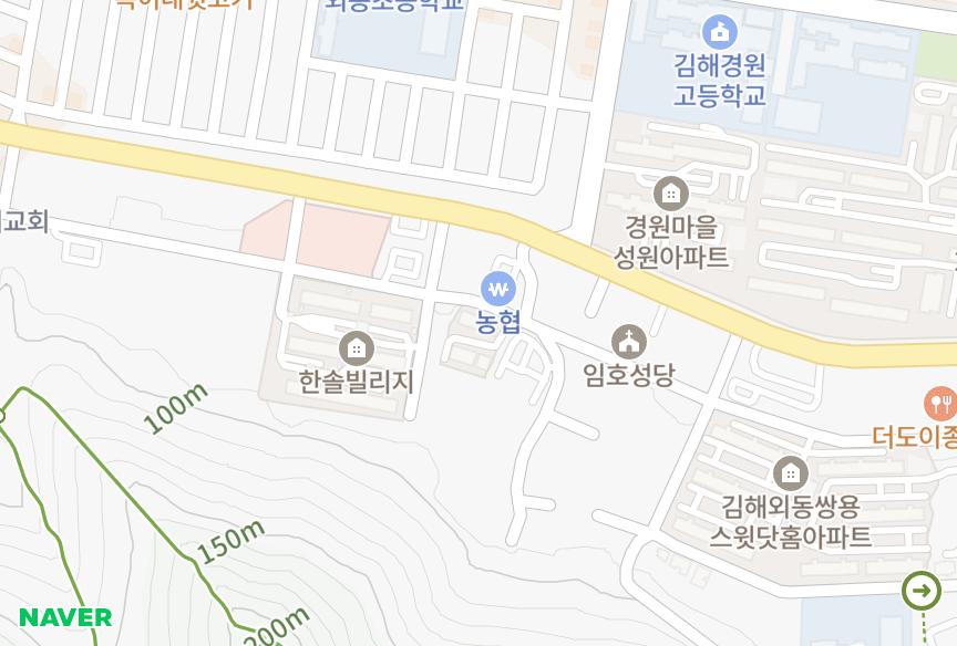 경상남도 김해시 외동 외풍림1차 위치·실거래 시세 지도
