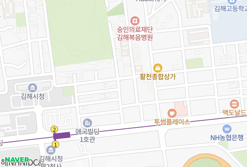 경상남도 김해시 부원동 삼성리치빌 위치·실거래 시세 지도