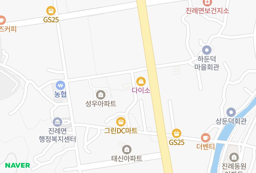 경상남도 김해시 진례면 송정리 한채 위치·실거래 시세 지도