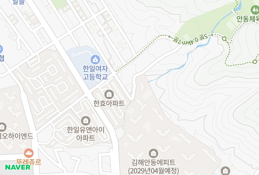 경상남도 김해시 안동 한효가든맨션 위치·실거래 시세 지도
