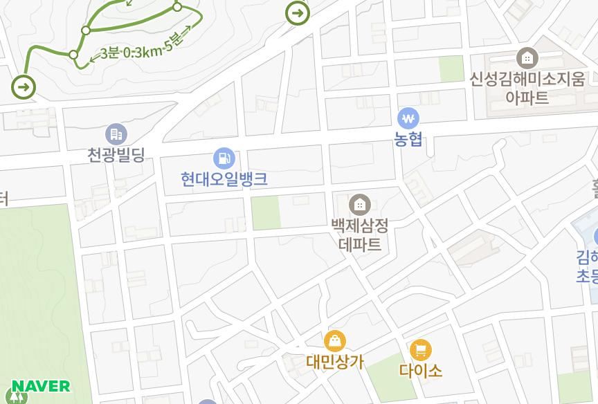 경상남도 김해시 삼정동 럭키그린 위치·실거래 시세 지도