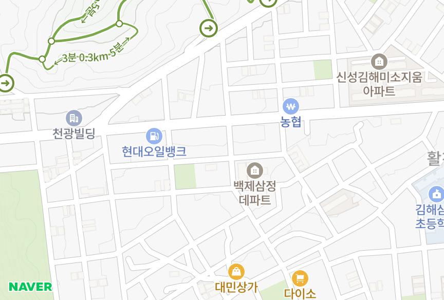 경상남도 김해시 삼정동 그린힐빌라 위치·실거래 시세 지도