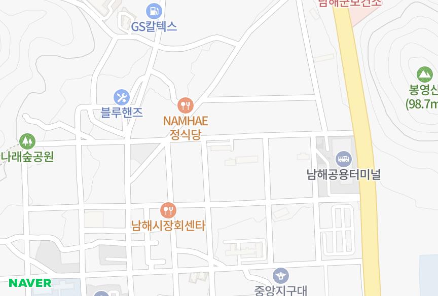 경상남도 남해군 남해읍 북변리 더나음 위치·실거래 시세 지도