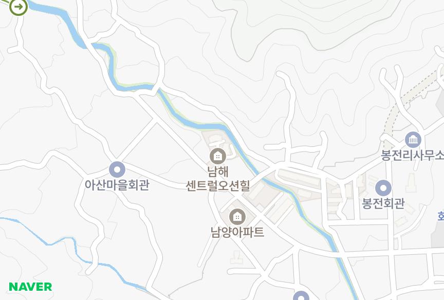 경상남도 남해군 남해읍 아산리 남해센트럴오션힐 위치·실거래 시세 지도