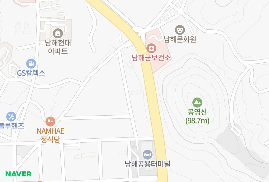 경상남도 남해군 남해읍 북변리 양지빌리지2차 위치·실거래 시세 지도