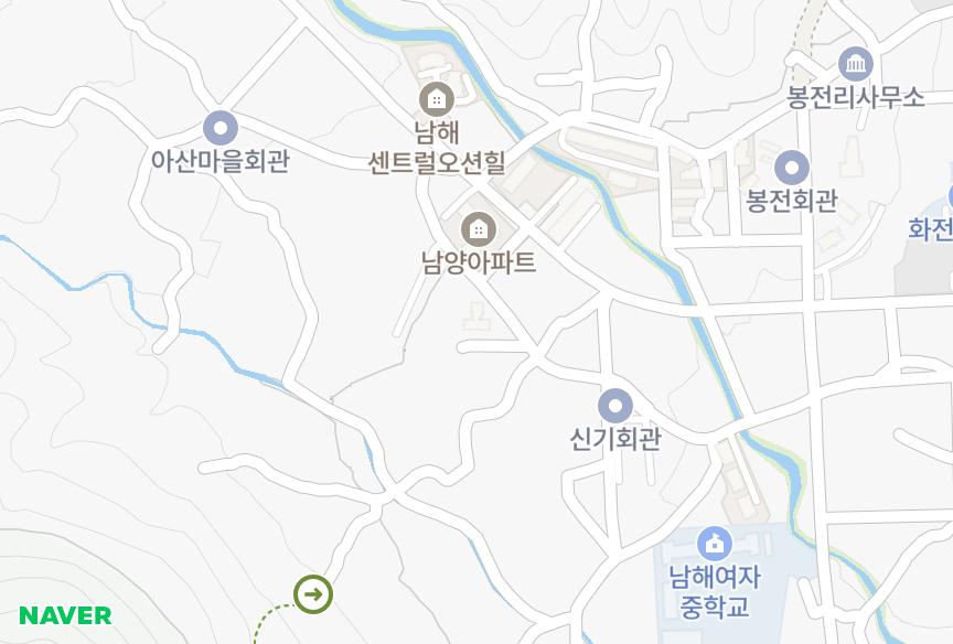 경상남도 남해군 남해읍 아산리 양지빌리지1차 위치·실거래 시세 지도