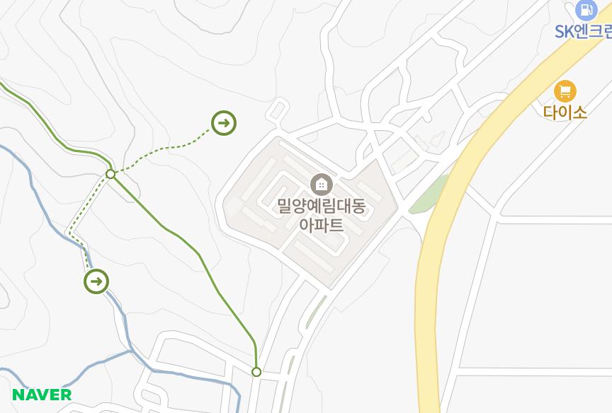 경상남도 밀양시 상남면 예림리 밀양예림대동타운 위치·실거래 시세 지도