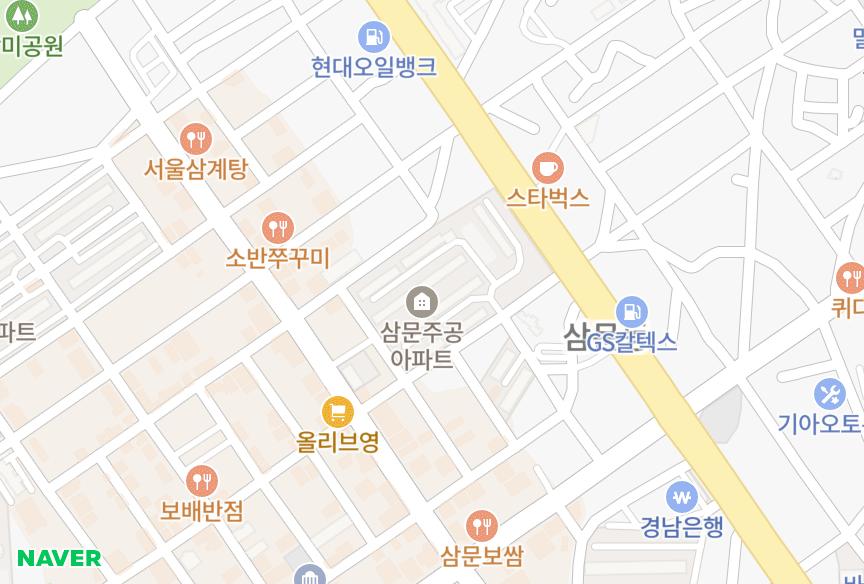 경상남도 밀양시 삼문동 밀양삼문 위치·실거래 시세 지도