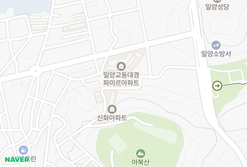 경상남도 밀양시 내일동 신화 위치·실거래 시세 지도