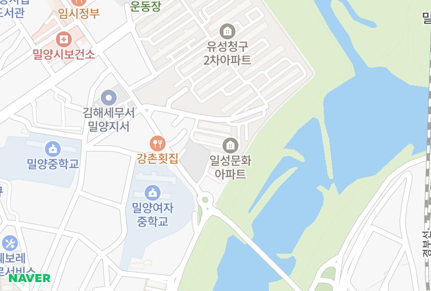 경상남도 밀양시 삼문동 일성문화맨션 위치·실거래 시세 지도