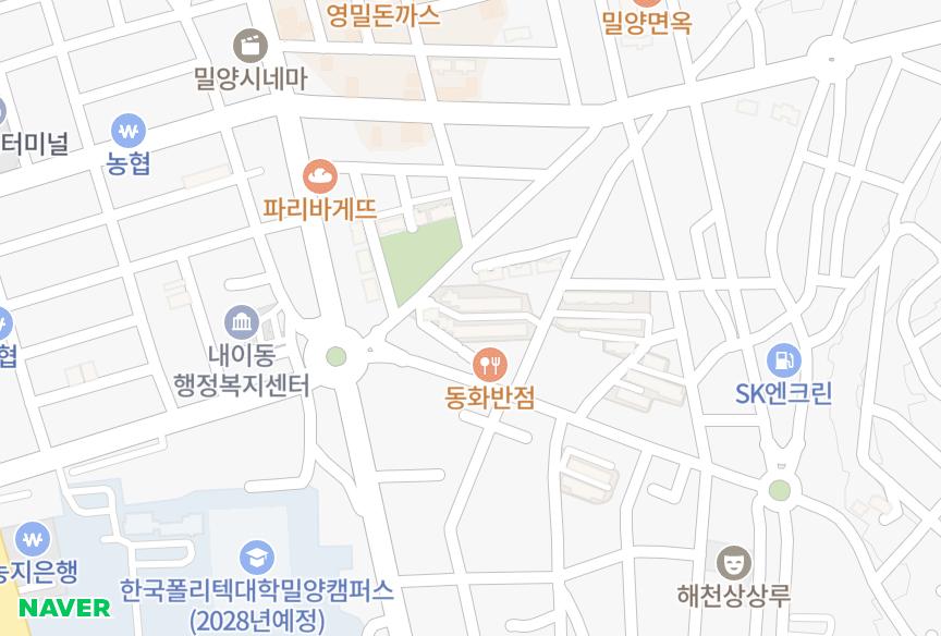 경상남도 밀양시 내이동 영생 위치·실거래 시세 지도