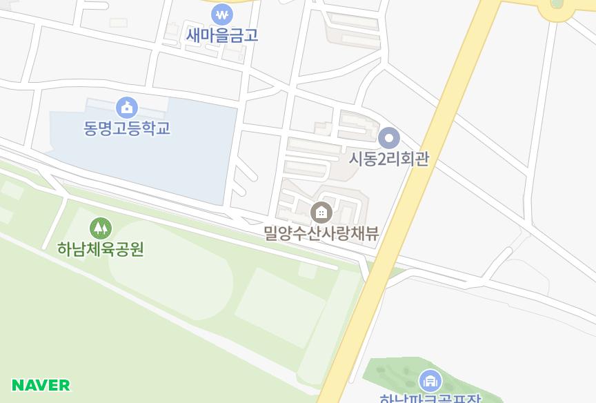 경상남도 밀양시 하남읍 수산리 밀양수산사랑채뷰 위치·실거래 시세 지도