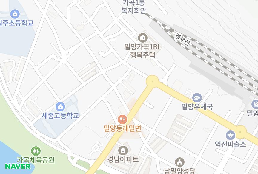 경상남도 밀양시 가곡동 삼우 위치·실거래 시세 지도