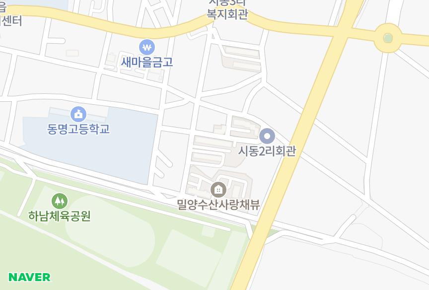 경상남도 밀양시 하남읍 수산리 부민2차 위치·실거래 시세 지도