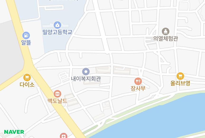 경상남도 밀양시 내이동 삼우2차 위치·실거래 시세 지도