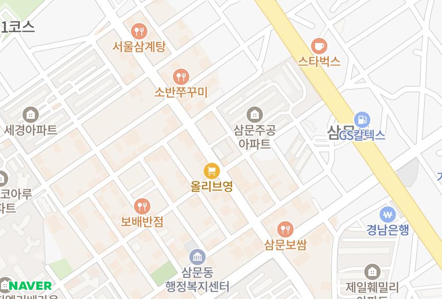 경상남도 밀양시 삼문동 서훈웰빙타운 위치·실거래 시세 지도