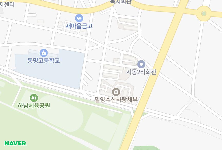 경상남도 밀양시 하남읍 수산리 삼우3차 위치·실거래 시세 지도