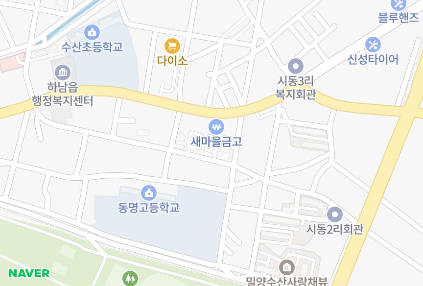 경상남도 밀양시 하남읍 양동리 경남2차 위치·실거래 시세 지도
