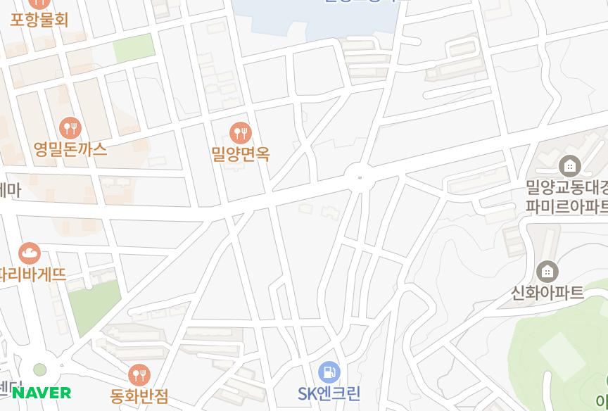경상남도 밀양시 내이동 에이원골드뷰 위치·실거래 시세 지도