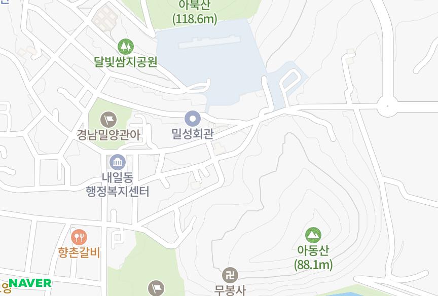 경상남도 밀양시 내일동 선문프리미엄 위치·실거래 시세 지도
