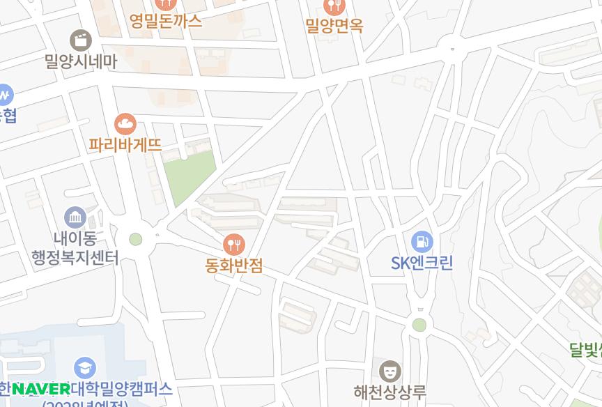 경상남도 밀양시 내이동 밀성 위치·실거래 시세 지도