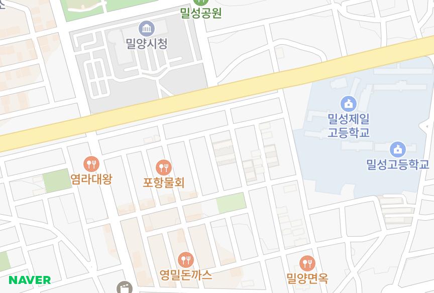 경상남도 밀양시 내이동 내이진덕디오스5차 위치·실거래 시세 지도