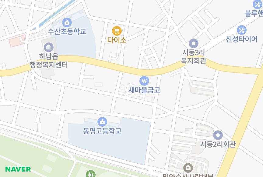 경상남도 밀양시 하남읍 양동리 경남1차 위치·실거래 시세 지도
