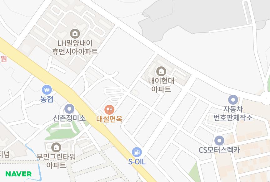 경상남도 밀양시 내이동 내이진덕디오스3차 위치·실거래 시세 지도