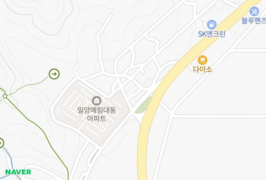 경상남도 밀양시 상남면 예림리 제니스빌 위치·실거래 시세 지도