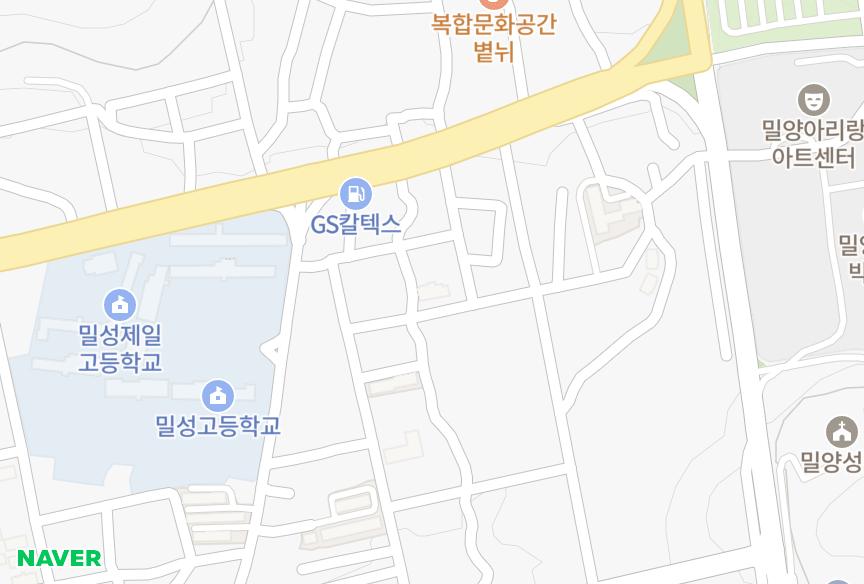 경상남도 밀양시 교동 교휴앤홈2차 위치·실거래 시세 지도