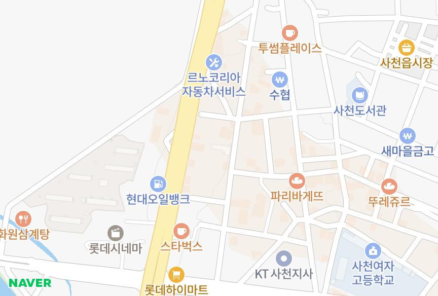경상남도 사천시 사천읍 수석리 아이비에스캐슬 위치·실거래 시세 지도
