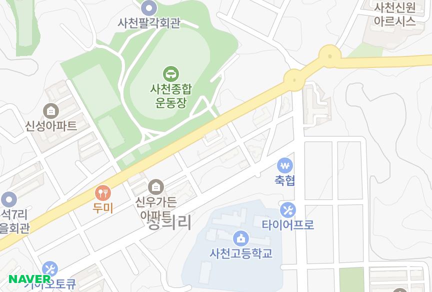 경상남도 사천시 사천읍 정의리 남한맨션 위치·실거래 시세 지도
