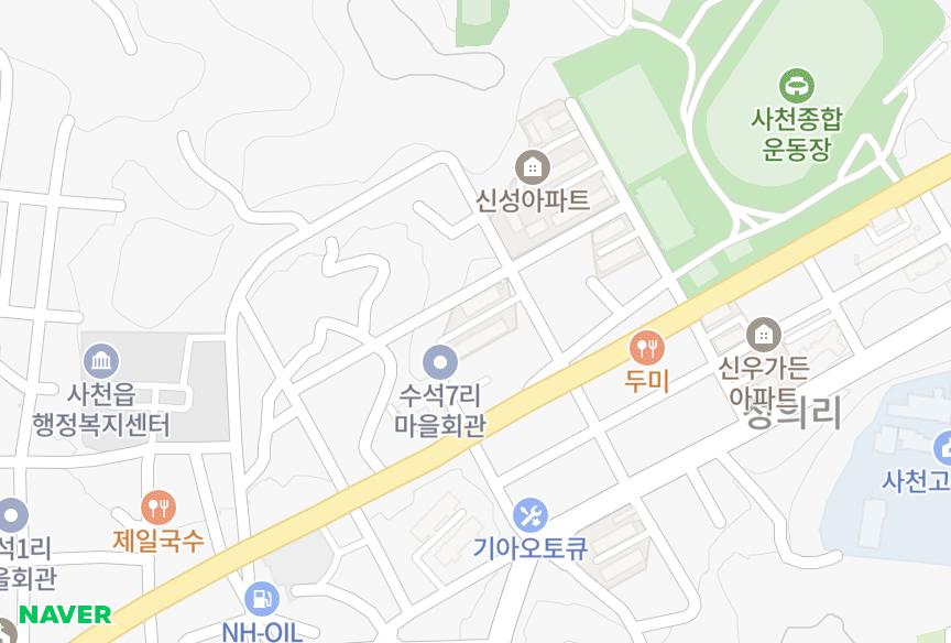 경상남도 사천시 사천읍 수석리 효성 위치·실거래 시세 지도