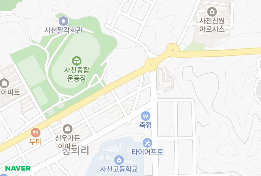 경상남도 사천시 사천읍 정의리 하이파크 위치·실거래 시세 지도