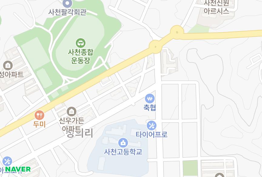 경상남도 사천시 사천읍 정의리 성은그린빌라 위치·실거래 시세 지도