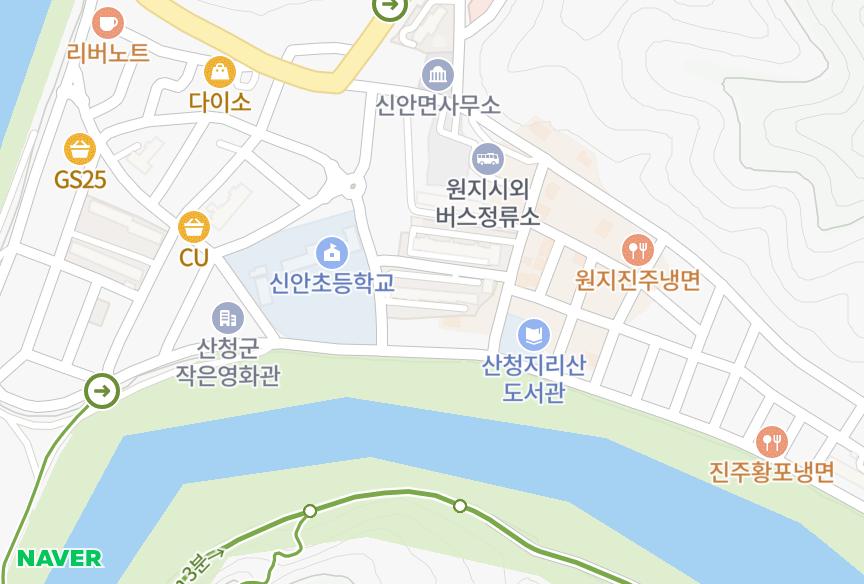 경상남도 산청군 신안면 하정리 양지리버빌 위치·실거래 시세 지도