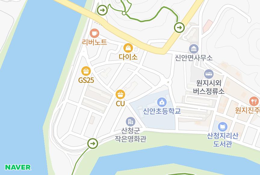 경상남도 산청군 신안면 하정리 금강블레스 위치·실거래 시세 지도