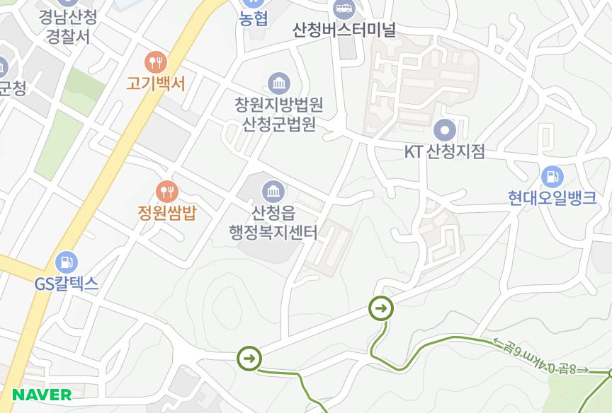 경상남도 산청군 산청읍 지리 대진타워맨션 위치·실거래 시세 지도