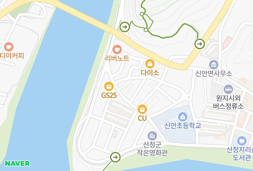 경상남도 산청군 신안면 하정리 한라아트빌라 위치·실거래 시세 지도