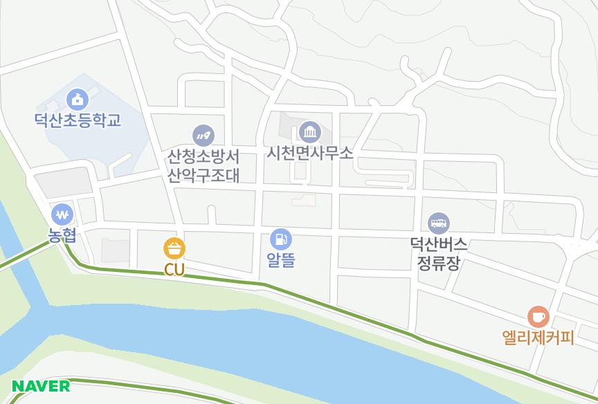 경상남도 산청군 시천면 사리 더에이스 위치·실거래 시세 지도