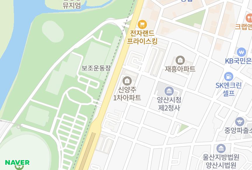 경상남도 양산시 북부동 신양주1차 위치·실거래 시세 지도