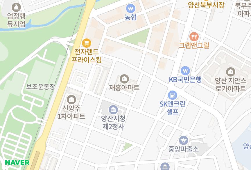 경상남도 양산시 북부동 재흥 위치·실거래 시세 지도