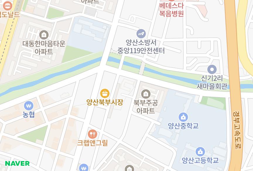 경상남도 양산시 북부동 양산 위치·실거래 시세 지도