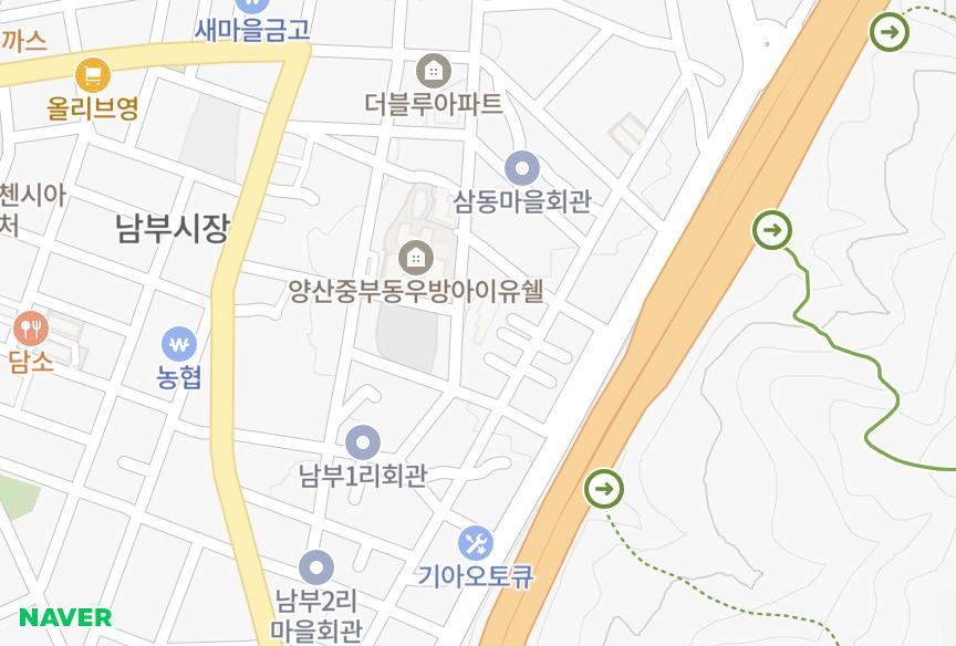 경상남도 양산시 중부동 수근에이스타운 위치·실거래 시세 지도